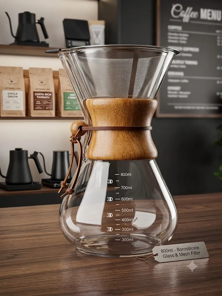 Chemex con Filtro de Acero 800ml